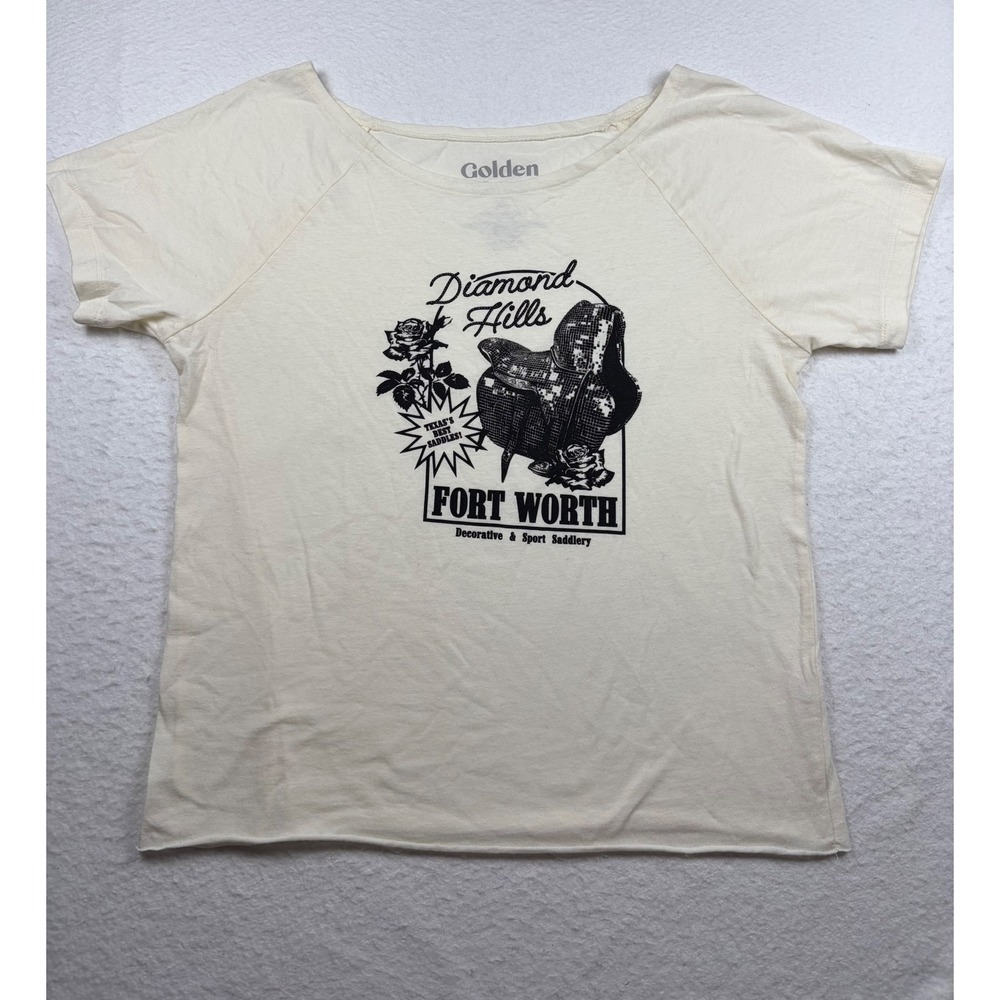Golden Hour Womens XL Cream Diamond Hills Fort Worth Texas Graphic T-Shirt